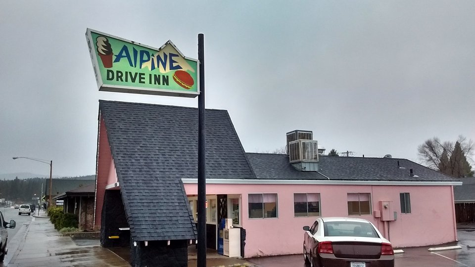 Front view of Alpine Drive Inn.